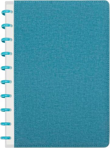 Discbound Notebook, Leather Cover Discbound Planner, 180 Pages Spiral Notebook with Removable Pages, Suitable for Work Meeting School Daily Use in Kuwait