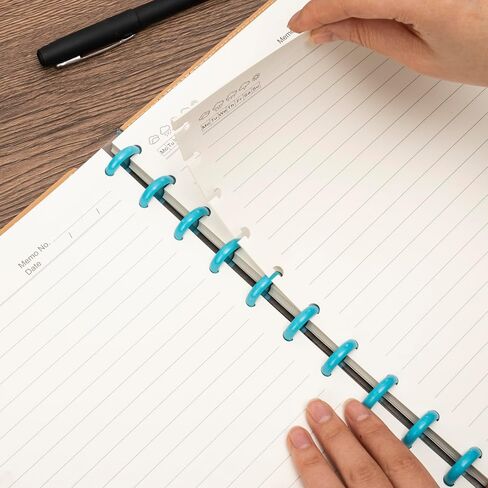 Discbound Notebook, Leather Cover Discbound Planner, 180 Pages Spiral Notebook with Removable Pages, Suitable for Work Meeting School Daily Use in Kuwait