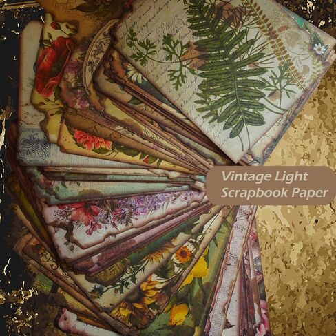 60pcs Vintage Scrapbooking Paper, Antique Looking Papers, Plants Flowers Art Collage Material Aesthetic Decorative Decoupage Paper for Junk Journal Supplies, Vintage Wall Decor, Photo Album, Craft in Kuwait