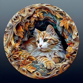 Stalente Diamond Painting Kits for Adults Cat, 5D DIY Diamond Art Kits for Beginners Round Full Drill Diamond Painting for Home Wall Decoration Gift 12×12inch, Animal
