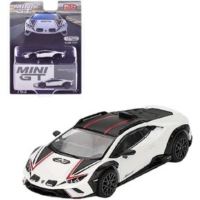 Diecast Collectibles Model Car Compatible with Mini GT 1:64 Lamborghini Huracán Sterrato Bianco Asopo Limited Edition MGT00763