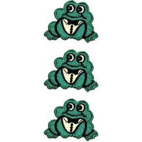 Set 3 Pcs Mini Small Red Baby Fish Embroidery Patch Stickers Cartoon Kid Baby Girl Jacket T-Shirt Patch Sew Iron on Embroidered Sign Badge Costume Clothing (01)