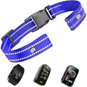 Collar Replacement Strap Reflective Dog Bark Collar Strap Replacement Collar Adjustable Safe Training Collar Replacement Strap for Small Medium Large Dog (Green)