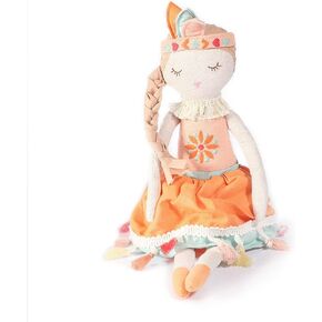 Mon Ami Claire the Bohemian Princess Stuffed Doll - 15 "، دمية قبلية أفخم للبنات ، استخدم كصهر أو ديكور الغرفة ، هدية للأطفال من جميع الأعمار