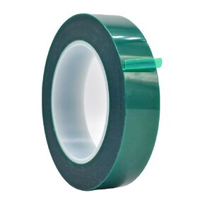 WOD PFT35GS High Temperature Polyester Green Masking Pet Tape. 1 inch x 72 yds. for Powder Coating, E-Coating or Plating Projects. Up to 350 F Resistance, Heat and Fireproof.