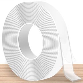 Double Sided Tape Heavy Duty, 16.4FT Double Sided Mounting Tape, Nano Tape, Clear Adhesive Tape for Wall Tape Sticky Poster Carpet Decor