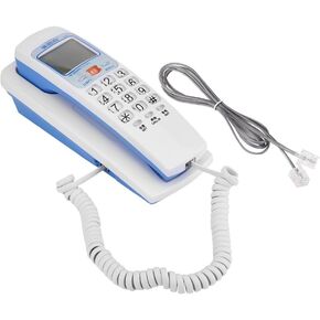 Corded Landline Phones with Caller ID & Backlit Dial, 30 Group Call Number Storage Inquiry, Crystal Big Fashion Extension Telephone for Home Office(White)