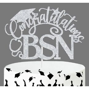 Ferburitarritar تهانينا BSN Cake Topper ، تهانينا ممرضة/RN Cake Decor