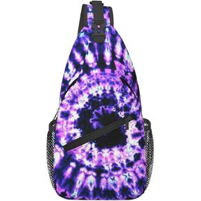 Rainbow Tie Dye Sling Backpack Chest Bag Crossbody Shoulder Bag Gym Cycling Travel Hiking Daypack For Men Women