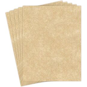 New White Stationery Parchment Paper – Great for Writing, Certificates, Menus and Wedding Invitations | 24Lb Bond Paper | 8.5 x 11" | 50 Sheets/Pack