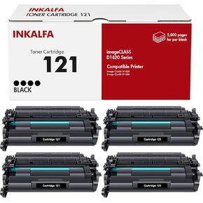 121 Black Toner Cartridge High Yield 4 Pack Compatible Replacement for Canon 121 CRG-121 CRG121 D1620 Toner for imageCLASS D1620 D1650 1620 1650 Printer in Kuwait