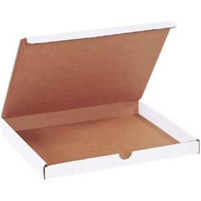 Aviditi White Corrugated Cardboard Literature Mailer Box, 11 1/8" L x 8 3/4" W x 1" H, Pack of 50, Crush-Proof, for Shipping and Mailing UPS, USPS and FedEx