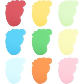 PATIKIL Bulletin Cutouts Paper, 36 Pcs Footprint Shaped Bulletin Board Paper Cut Outs Decorations for Classroom DIY Crafts Projects Party Supplies, Multicolored