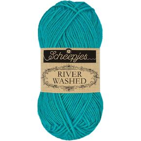 Scheepjes River Washed Yarn - 50g (Color 948 Danube) | Soft, Durable, and Eco-Friendly Crafting Yarn for Knitting and Crochet Projects