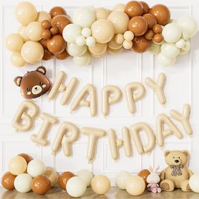 Pastel Birthday Decorations, Pastel Balloons with Happy Birthday Balloon Banner, Macaron Balloons,Cloud Foil Latex Balloon for Women Girls Boys Party Supplies(84Pcs)