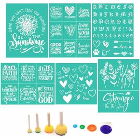 DGAGA Sunflowers Silk Screen Stencils Self Adhesive Cow Screen Printing Stencil Reusable Mesh Stencils Spring Chalk Transfers for Chalk Paste Paint on Wood Signs,Fabric,DIY Garden Decor,Farmhouse Art