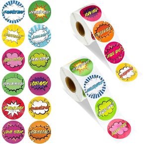 Geyee 1000 Pcs Spanish Reward Sticker 1.5 Spanish Roll of Stickers for Kids Praising and Encouraging Incentive Sticker for Students Teacher Classes