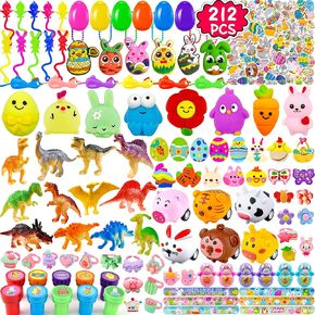 212 Pcs Easter Egg Fillers stuffers for Kids Boys Girls Easter Basket essentials Stuffers toys for Easter Eggs