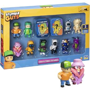 Stumble Guys Series 2 | Collectible Figures 12-Pack Deluxe Box | Includes 10 Iconic Characters + 2 Rare Hidden Figures | Must-Have Collectibles for Fans (Assortment B)