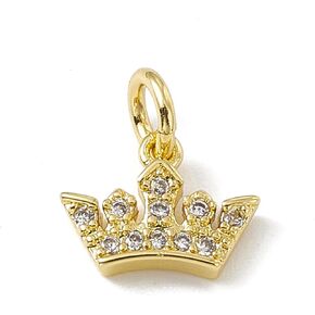 KitBeads 10pcs Cubic Zirconia Horse Shoe Charms 18k Real Gold Plated Lucky Western Horseshoe Charm for Jewelry Making Bracelets Necklace Earrings Bulk