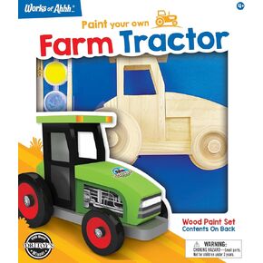 Works of Ahhh... Craft Set - Farm Tractor Premium Wood Paint Kit