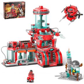 Space Fire Station Builidng Set Compatible with Lego City Fire Station, 919 Pcs with Firefighting Robot Building Toy Set for Adult &14+ Kids