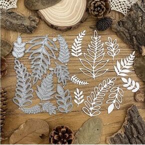 Branch with Green Leaves Metal Die Cuts,Spring Flower Leaf Cutting Dies Cut Stencils DIY Scrapbooking Decorative Embossing Paper Scrapbooking Card Making