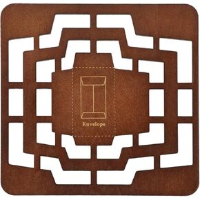 VILLCASE Wooden Envelop Templates, Wood Crafts Mould Envelope Stencil, Invitation Card Hollow Out Envelope Stencil Template Wooden Envelope Making Stencil