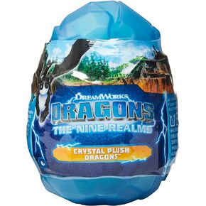 Dreamworks Dragons 6064914 Nine Realms, Crystal Plush Dragons, 3-inch, Kids Toys for Age 4 and Up (Styles May Vary), Multicolor