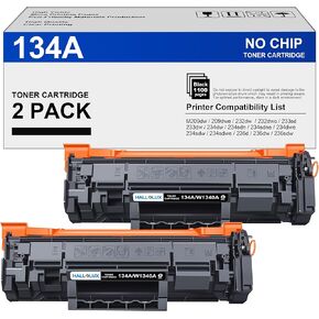 134A Black Toner Cartridge Replacement for HP 134A W1340A 134X W1340X Black Toner Cartridges Compatible with M209dw MFP 233sdn 233dw M234dw M234sdn Printer (2 Pack)
