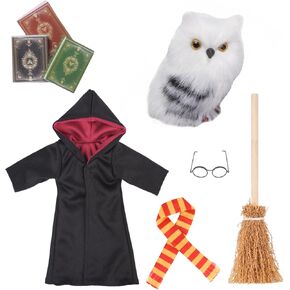 Wizard Christmas Elf Accessories for Elf Doll Clothes Christmas Costume Includes Broom, Scarf, Mini Glasses, Mini Book and Owl