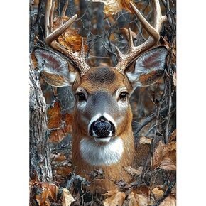 MAXBYE Deer Diamonds Painting Kits for Adults, Forest Deer Diamond Art Dots for Adults Beginners, 5D DIY Crystal Gem Art Painting with Diamonds Arts and Crafts for Wall Decor 12x16in