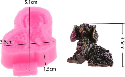 Angel Wings Cute Dog Shape Silicone Mold Big Ear Dog Resin Mold Soap Mold DIY Epoxy Resin Casting Molds in Saudi Arabia