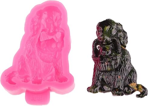 Angel Wings Cute Dog Shape Silicone Mold Big Ear Dog Resin Mold Soap Mold DIY Epoxy Resin Casting Molds in Saudi Arabia