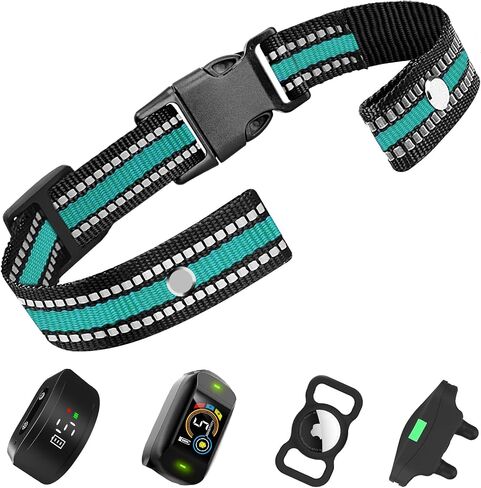 Collar Replacement Strap Reflective Dog Bark Collar Strap Replacement Collar Adjustable Safe Training Collar Replacement Strap for Small Medium Large Dog (Green) in Saudi Arabia