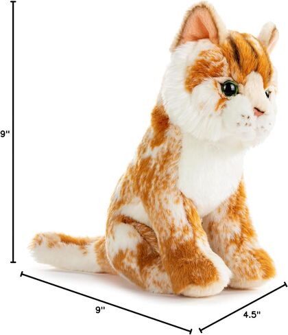 DEMDACO Orange and White Cuddly Maine Coon Cat Children's Plush Stuffed Animal in Saudi Arabia