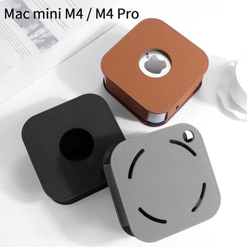 Case Cover for Mac Mini M4 / M4 Pro 2024, Personalized Leather Protective Cover Compatible with Mac Mini M4 / M4 Pro 2024,Shockproof,Dustproof, Waterproof,Anti-Scratch (Black) in Saudi Arabia