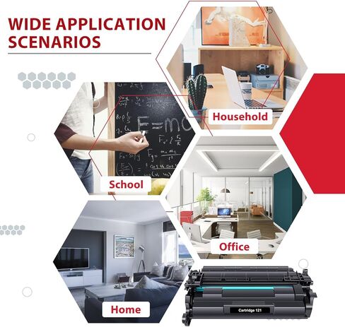 121 Black Toner Cartridge High Yield 4 Pack Compatible Replacement for Canon 121 CRG-121 CRG121 D1620 Toner for imageCLASS D1620 D1650 1620 1650 Printer in Kuwait