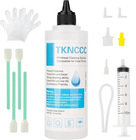 Printhead Cleaning Kit 100ml for Inkjet Printers Nozzle, Print Head Cleaning Kit Epson,Printer Cleaning Kit for HP,Printer Head Cleaning Kit for Canon,Printer Cleaner Solution for Brother Print Head in Saudi Arabia
