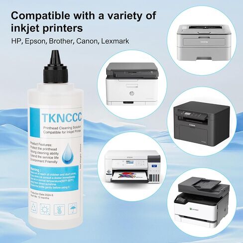 Printhead Cleaning Kit 100ml for Inkjet Printers Nozzle, Print Head Cleaning Kit Epson,Printer Cleaning Kit for HP,Printer Head Cleaning Kit for Canon,Printer Cleaner Solution for Brother Print Head in Saudi Arabia