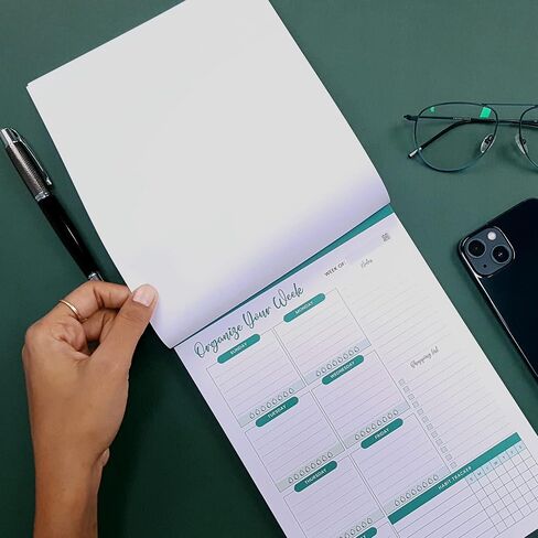 CrafTreat Undated Weekly Planner - 52 Sheet Productivity Task Organizer with ToDo List, Checklist Notepad Planner for Weekly & Monthly Goal Setting, Habit Tracking & Work Organization in Kuwait