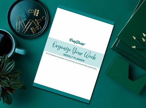 CrafTreat Undated Weekly Planner - 52 Sheet Productivity Task Organizer with ToDo List, Checklist Notepad Planner for Weekly & Monthly Goal Setting, Habit Tracking & Work Organization in Kuwait