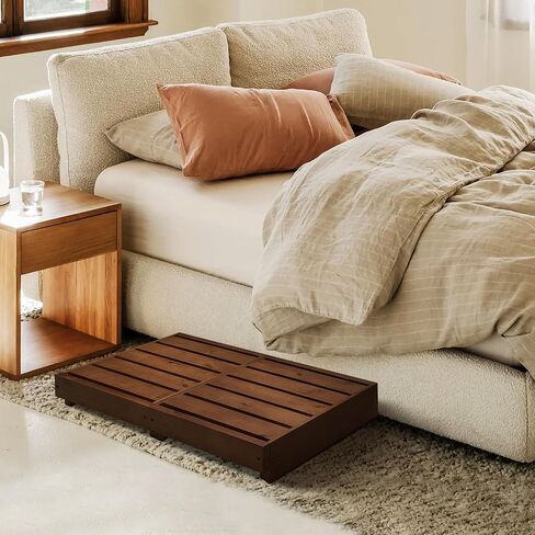 ارتفاع البراز الخشبي الداخلي 3.5 '' ، خطوات في الهواء الطلق مع منصات غير قابلة للانزلاق ، خطوة للخارج ، براز خطوة السلامة للحمام ، المطبخ ، السرير (أسود) in Kuwait