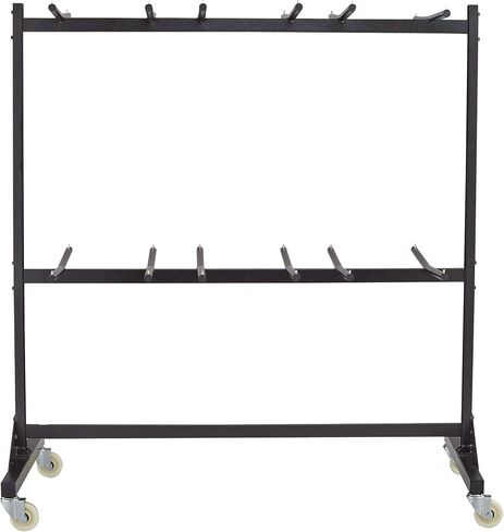 Safco 2 Tier Folding Chair Cart, Heavy Duty Powder Coated Storage Cart, Holds 84 Chairs, Commercial-Grade Steel, Black in Saudi Arabia