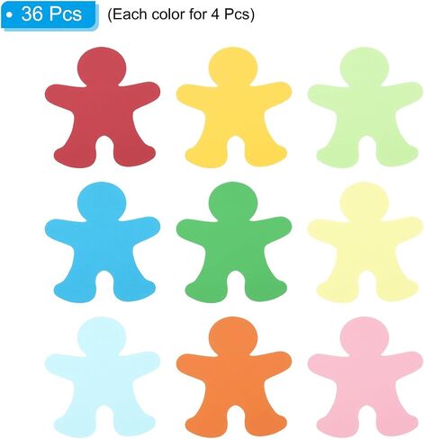 PATIKIL Bulletin Cutouts Paper, 36 Pcs Footprint Shaped Bulletin Board Paper Cut Outs Decorations for Classroom DIY Crafts Projects Party Supplies, Multicolored in Saudi Arabia