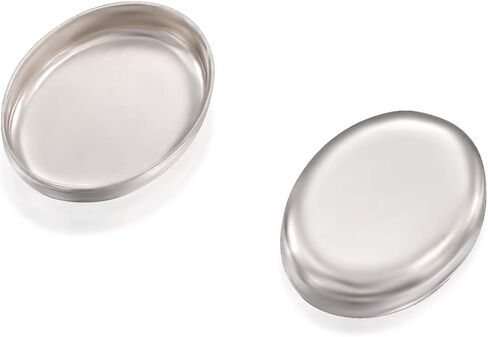 925 Sterling Silver Bezel Cups - Set of 12 Pendant Tray - 6x8mm Sterling Silver Oval Blank Bezel - Cabochons for Jewelry Making - DIY Jewelry Supplies for Pendants and Earrings in Saudi Arabia