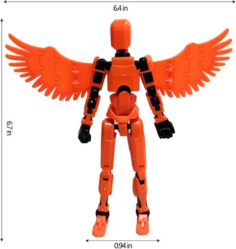 4PCS T13 Action Figures Set Lucky 13 Action Figure Multi-Jointed Movable Toy for Kids(DIY Black-White-red-Blue) in Saudi Arabia