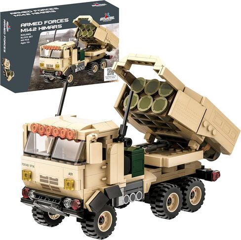 APOSTROPHE GAMES M142 HIMARS Build Build Set - 443 PCS - القوات المسلحة ، مجموعة لعبة البناء العسكرية - لعبة للأطفال 10 إلى البالغين - in Saudi Arabia