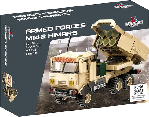 APOSTROPHE GAMES M142 HIMARS Build Build Set - 443 PCS - القوات المسلحة ، مجموعة لعبة البناء العسكرية - لعبة للأطفال 10 إلى البالغين - in Saudi Arabia
