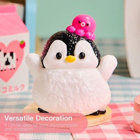 Cute Animals Taba Squishy Toys for Kids & Adults – Kawaii Stress Relief Fidget Sensory Toys, Soft Silicone Squeeze Gifts for Children, Teens, and Adults (Penguin) in Saudi Arabia